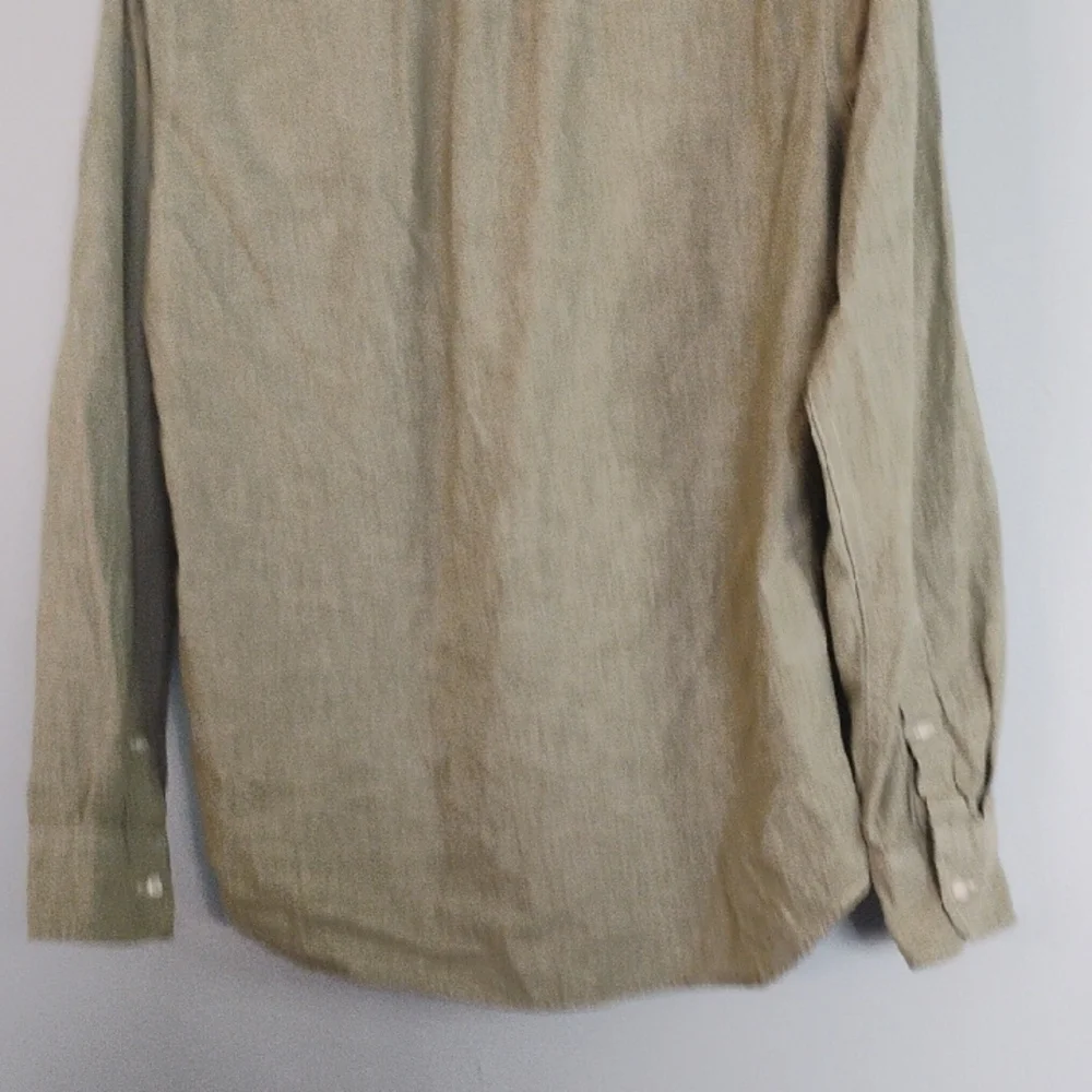 J. Crew Men's Olive Button-Down Shirt Classic Fit Casual Preppy Organic Cotton